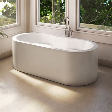 Simple Oval Bathtub By Alcove Tournesol Collection Free Standing