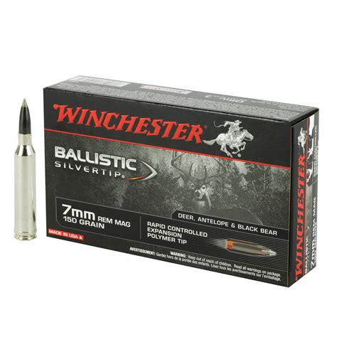 Winchester Ballistic Silvertip 7mm Remington Magnum 150gr Rapid
