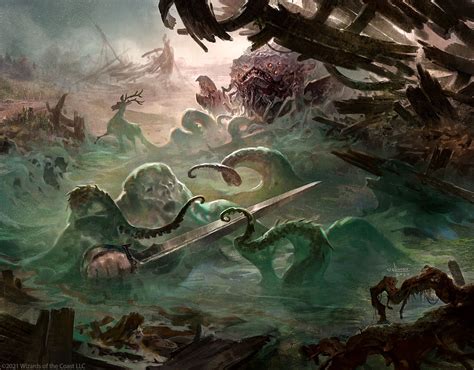 Sludge Monster Mtg Art From Innistrad Midnight Hunt Set By Svetlin