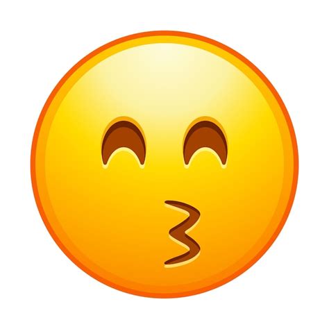 Emoticon De Alta Qualidade Emoji De Beijo Com Olhos Fechados Emoticon