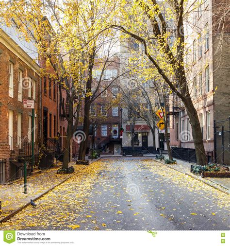 New York City Block In The Greenwich Village Neighborhood