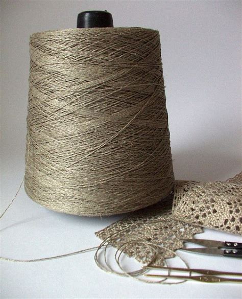 Organic Natural Flax Linen Yarn Thread On Cone 2 Ply 3 Ply Etsy