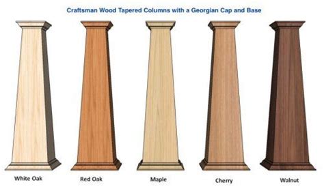 Tapered Arts And Crafts Or Craftsman Wood Columns I Elite Trimworks