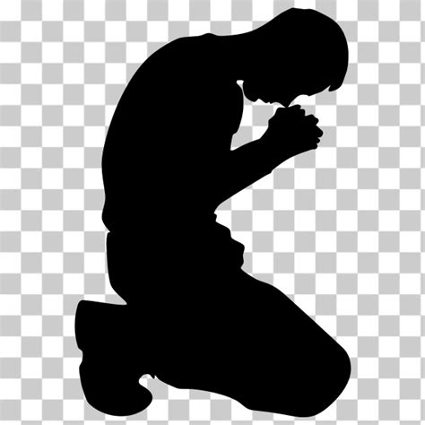 Free Svg Man Kneeling In Prayer Silhouette Nohatcc