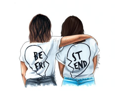 Best Friend Bestie Bff Friendship Print Friend Art Etsy