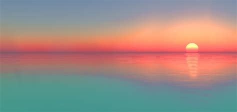 1890x900 Gradient Calm Sunset 1890x900 Resolution Wallpaper Hd Nature