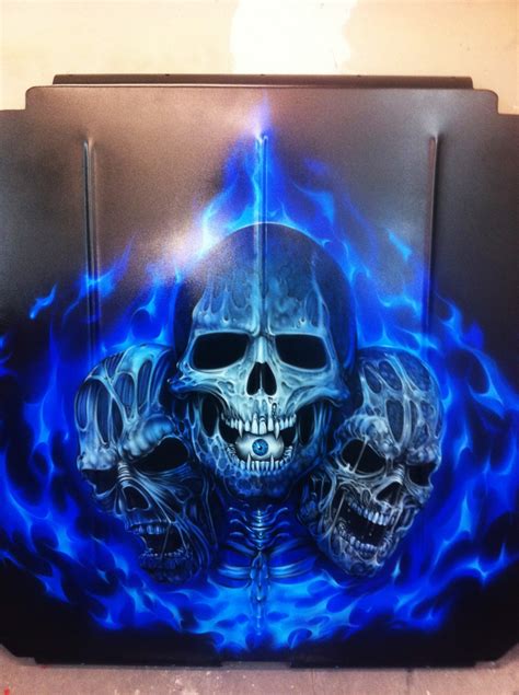 Custom Painted Sandrail Airbrushed Grim Reaper And Skulls With Blue