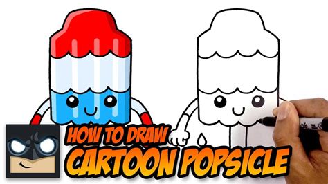 how to draw cartoon popsicle step by step tutorial youtube