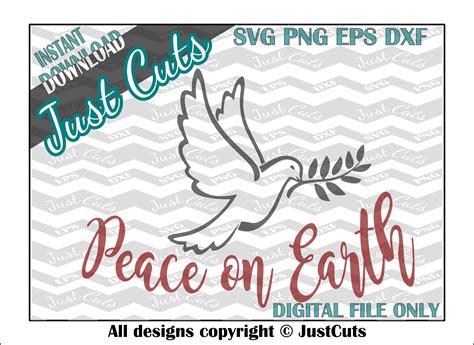 Dove Svg Peace On Earth Peace Svg Svgfiles Eps Dxf Etsy