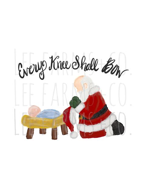 Every Knee Shall Bow Png File Etsy