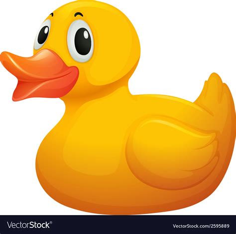 A Cute Yellow Rubber Duck Royalty Free Vector Image