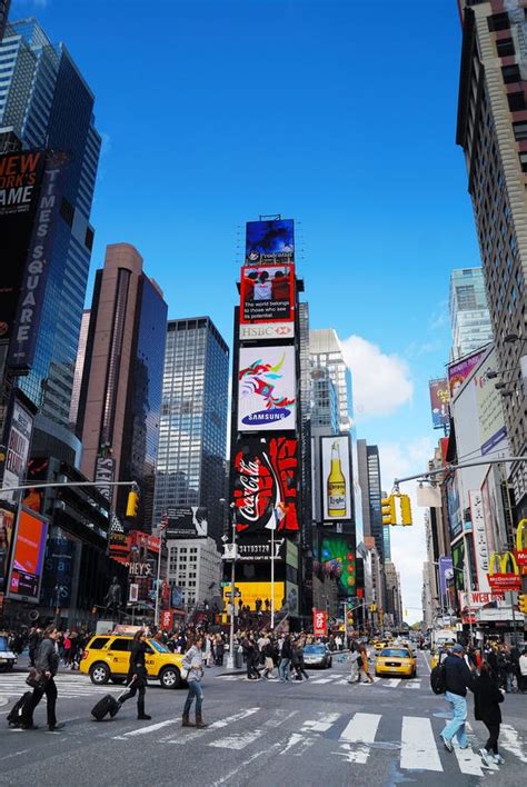 New York City Manhattan Times Square Editorial Stock Photo Image Of