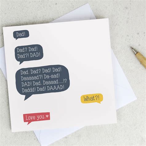 Funny Dad Speech Bubble Birthday Card By Wink Design