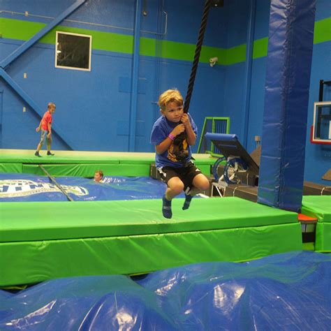 My toddler is obsessed with american ninja warrior, so my husband made him a course today, and. Ninja Warrior at Rebounderz Family Fun Center