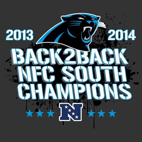 Carolina Panthers Back To Back Nfc South Champions Carolina Panthers