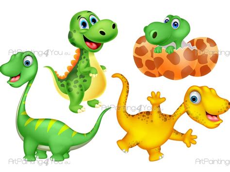 Wall Decals For Kids Cute Dinosaurs Kit Artpainting4youeu