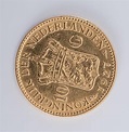 Lot 29: 1927 Dutch 10 Guilders Gold Coin