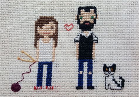 To see more of my cross stitch patterns, visit www.tinymodernist.com categories Cross stitch people / family portrait / Gökçe's handwork ...