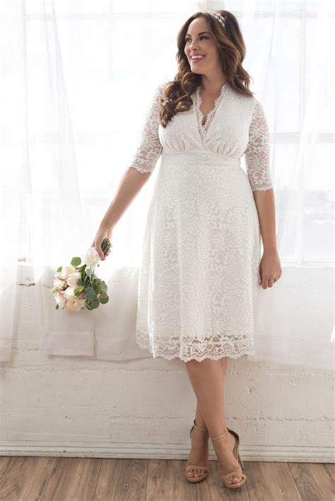 The dawn of a white wedding was brought about by queen victoria after her wedding ceremony. Bella Lace Dress | Plus size wedding dresses with sleeves ...
