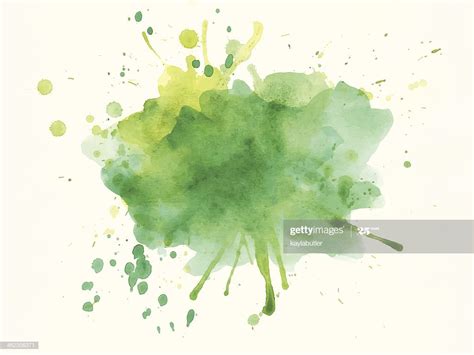 Green And Yellow Watercolor Splash Illustration Ad Ad Yellow