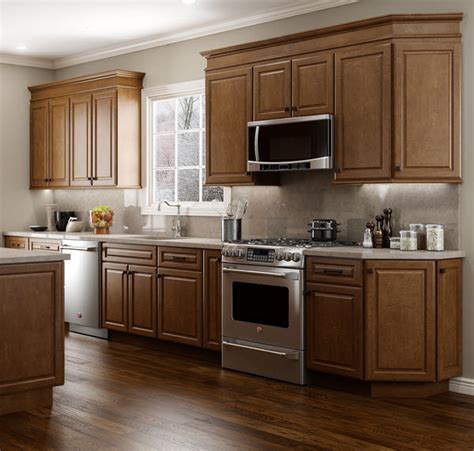 It's easy to create a warm and welcoming ambience when it comes to using brown kitchen cabinets. Quincy Brown Cabinets: - Home Surplus