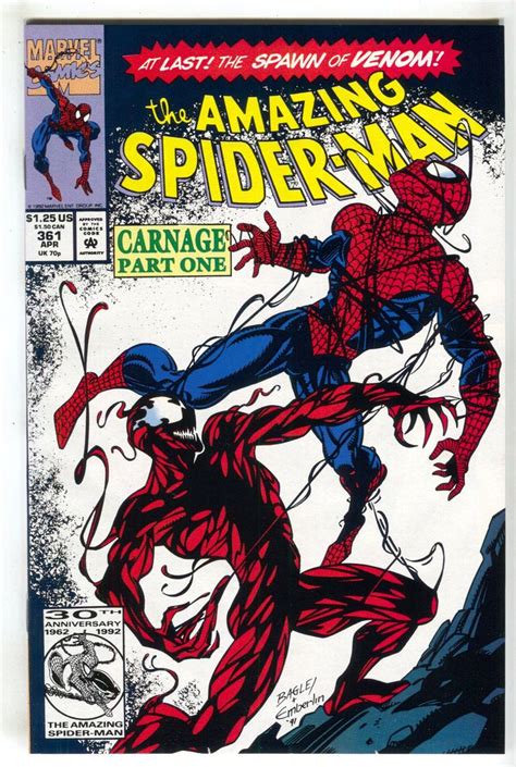 Amazing Spider Man 361 Marvel 1992 Nm 1st Print Carnage Venom Mark