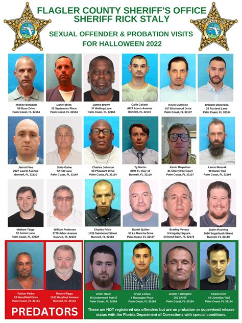 flaglersheriff on twitter 24 sex offenders and probationers in flagler county will be