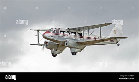 Dh 89a Dragon Rapide 6 G Agsh In Flight At Old Warden Aerodrome