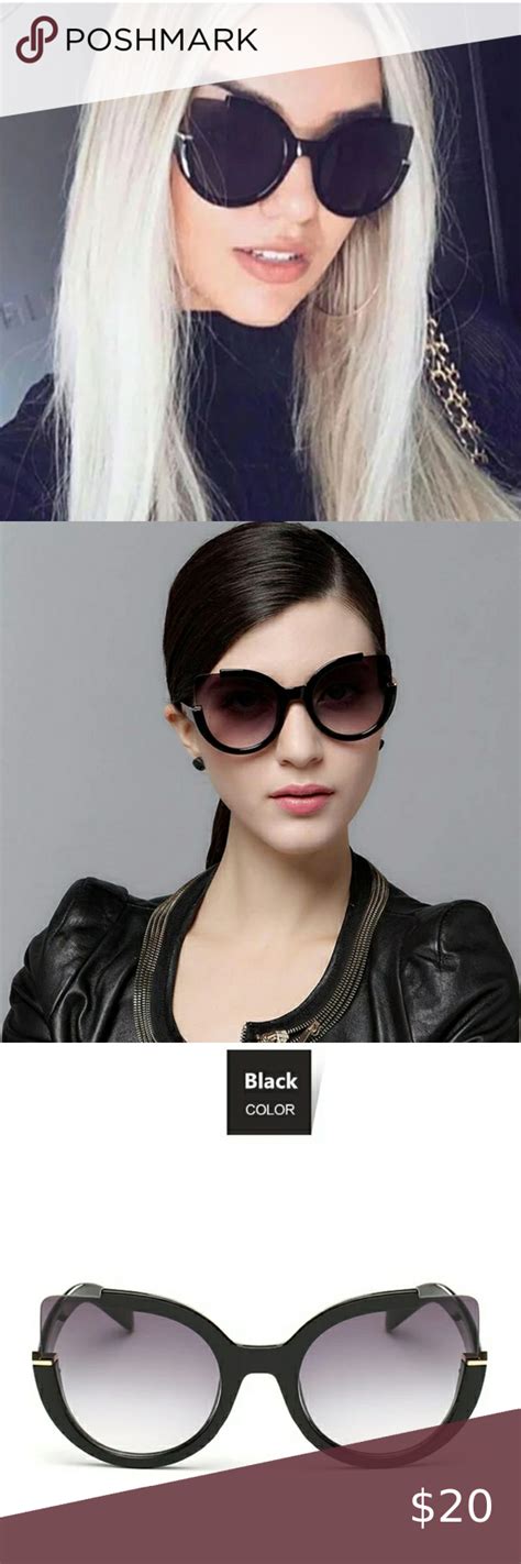 New Black Cateye Sunglasses Cat Eye Sunglasses Fashion Boutique New