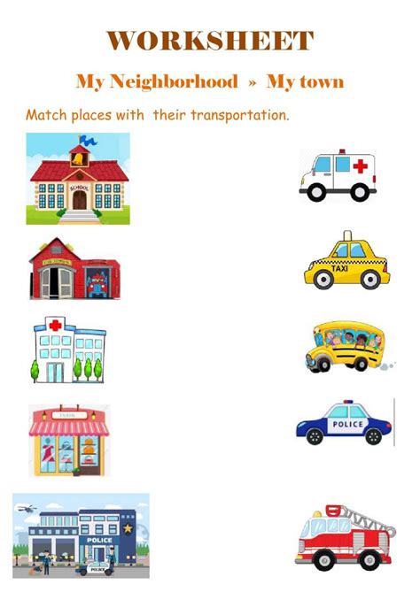 Places In Town Interactive Worksheet For Grade 1 You Can Do The