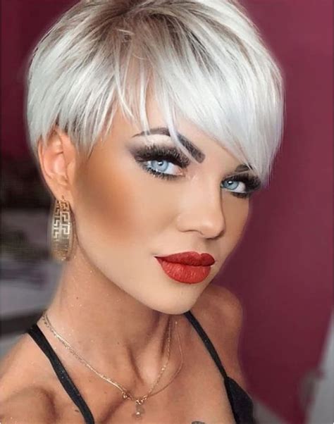 Buy Creamily Short Blonde Wigs Natural Straight Pixie Cut Wigs Layered