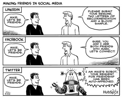 making friends marketing cartoon social media humor making friends social media