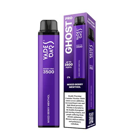 Mixed Berry Menthol By Vapes Bars Ghost Pro Disposable Kit 3500 Puffs