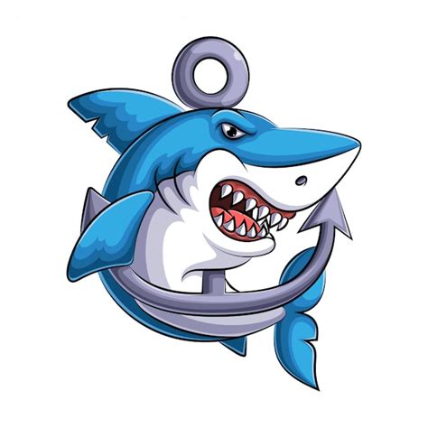 Premium Vector Mascot Of An Angry Shark Illustration