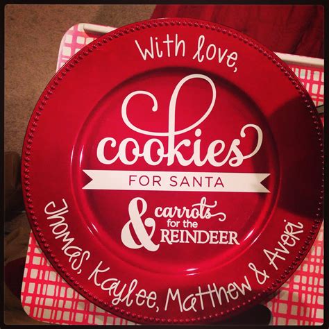 Download Christmas charger cookie plate | Cricut christmas ideas, Cookies for santa plate, Charger plate ...
