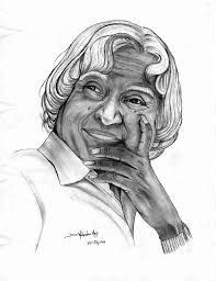 Kalam spent more than forty years as a science administrator and scientist mainly at the indian space research organization. Image result for drawing apj abdul kalam | Sketches ...