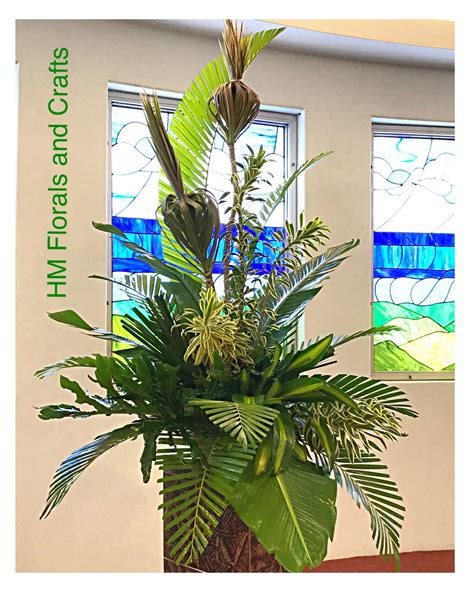 All Green Altar Arrangement For Palm Sunday St Elizabeth Church