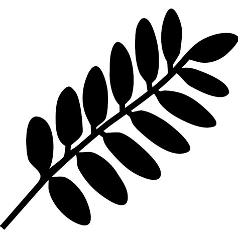 Leaves on a branch diagonal shape SVG File