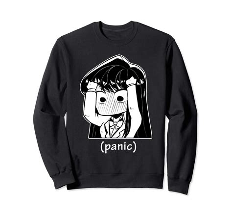 Buy Anime Manga Panic Chibi Komi San Meme Sweatshirt Online At