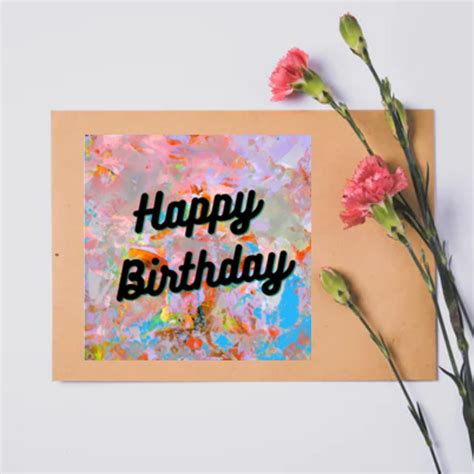 Artsy Birthday Cards Aesthetic Birthday Cards Colorful Etsy