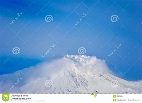 Russia Klyuchevskaya Group Of Volcanoes Stock Image Image Of