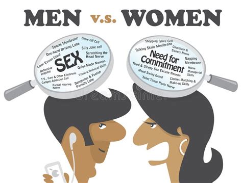 Men Vs Women Stock Illustration Illustration Of Psychology 26781797