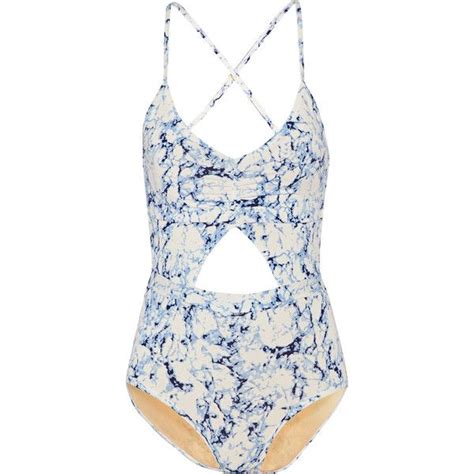 Tart Collections Karel Cutout Printed Swimsuit 70 Liked On Polyvore