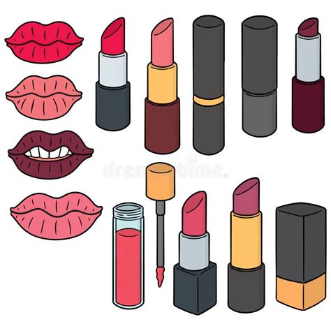 Vector Set Of Lipsticks Stock Vector Illustration Of Clip 117487501