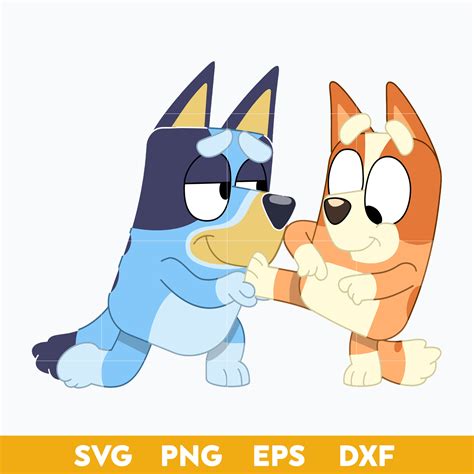 Bluey Dog And Bingo Dog Svg Bluey Svg Cartoon Svg File Inspire Uplift