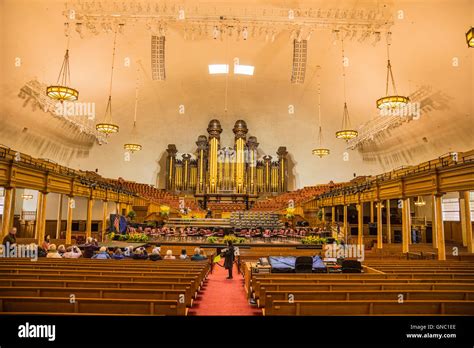 Interior Mormon Temple Of Latter Day Saints In Salt Lake City Utah GNC1EE 