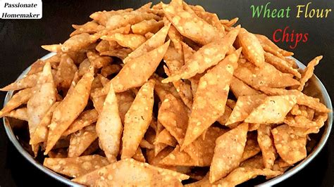 Wheat Flour Chips Homemade Wheat Flour Chips Atta Chips Wheat Namakpara Healthy Snack