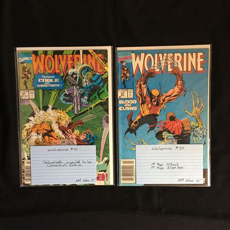 Wolverine 41 And 37 Marvel Comics