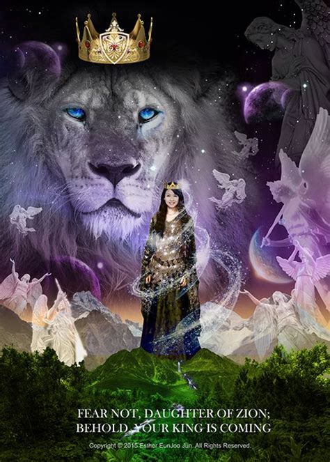 Fear Not Daughter Of Zion Lion Of Judah With Crown Prophetic Art
