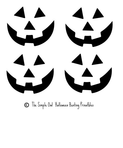 Free Printable Easy Funny Jack O Lantern Face Stencils Patterns Face